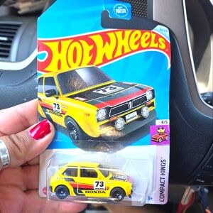 Hot Wheels Honda Compact Kings Yellow Toy Car